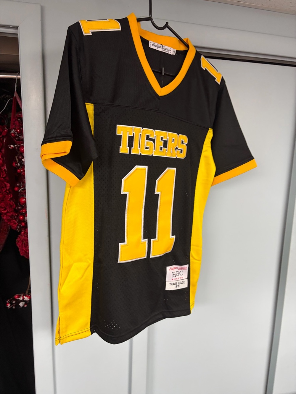 Travis Kelce headgear classic throwback High School football Jersey size small